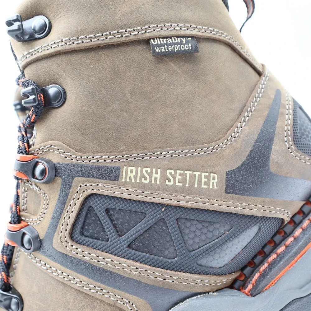 Irish Setter Boots Mens 12 D Crosby Leather Waterproof Safety Toe 83628 NIB